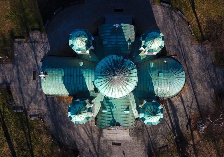 Kościół św. Jakuba w Częstochowie widok z lotu ptaka