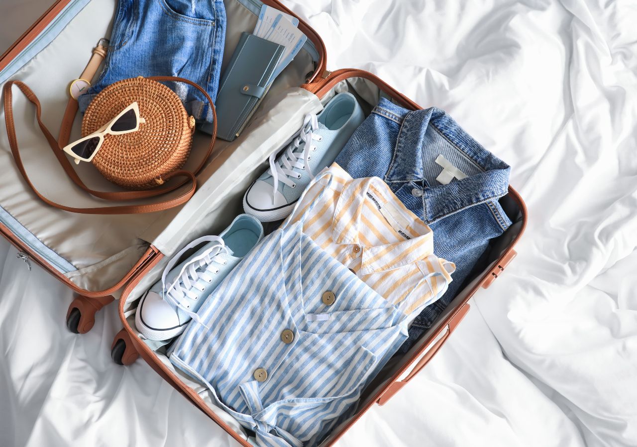 Bezpieczne pakowanie walizki bagażu