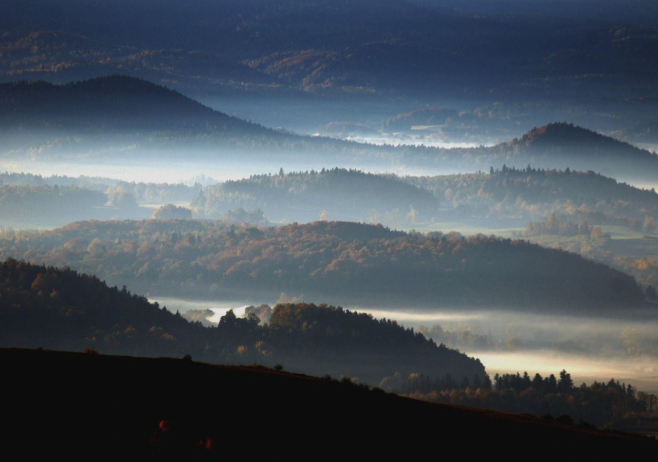 Góry Kaczawskie. Tu przebiega Szlak Wygasłych Wulkanów