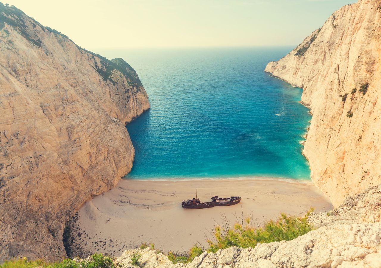 wrak statku na wyspie Zakynthos