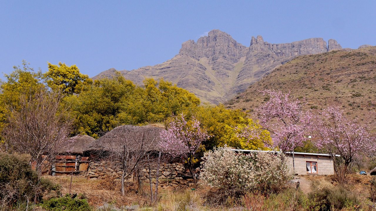 Górski krajobraz Lesotho