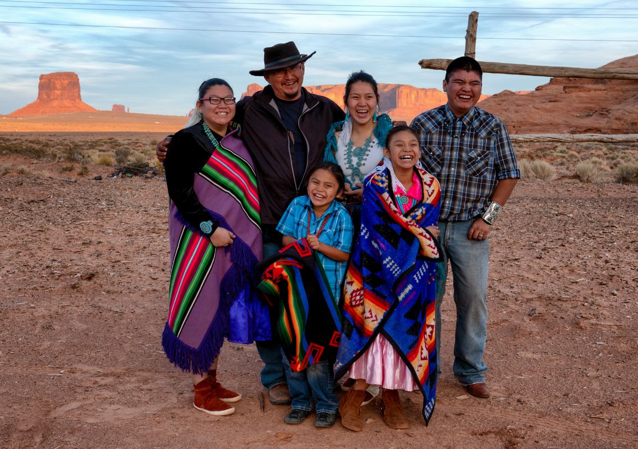 Rodzina Navajo indianie ameryka północna
