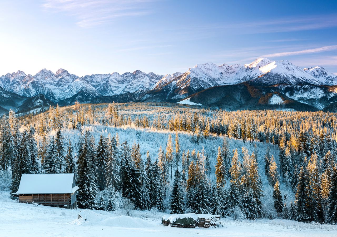 Panorama Tatr zimą