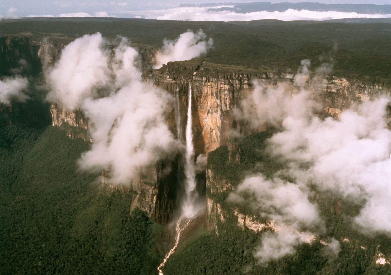 Wodospad Angel Falls w Wenezueli Ameryka Południowa