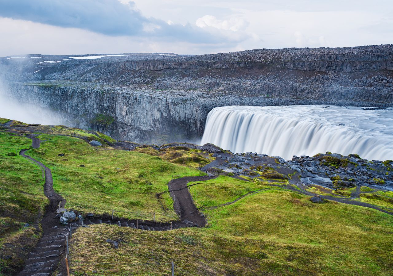 Wodospad Dettfoss na Islandii Europa