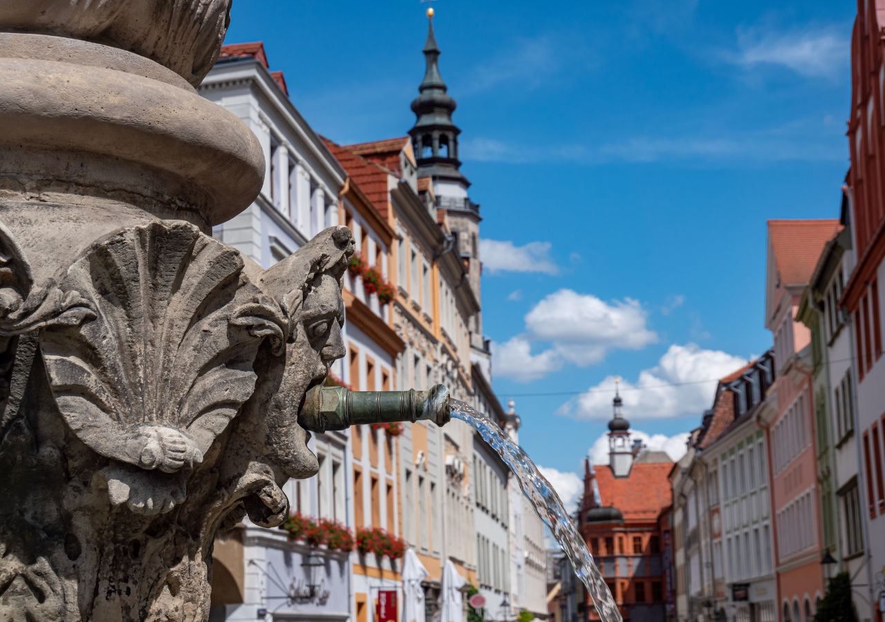 Fontanna na Goerlitzkiej starówce