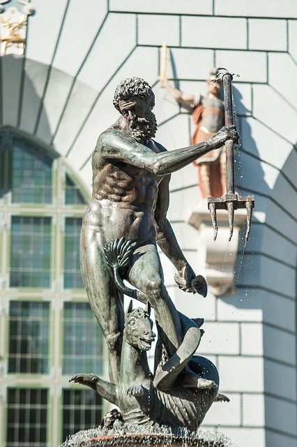 Rzeźba Neptuna na Starówce Gdańska