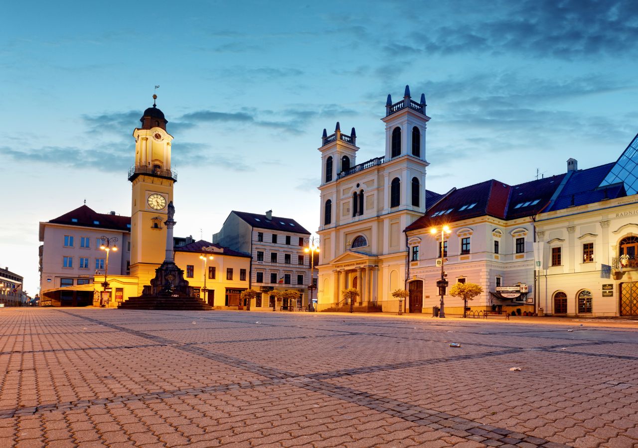 Rynek starego miasta w Bańskiej Szczawnicy