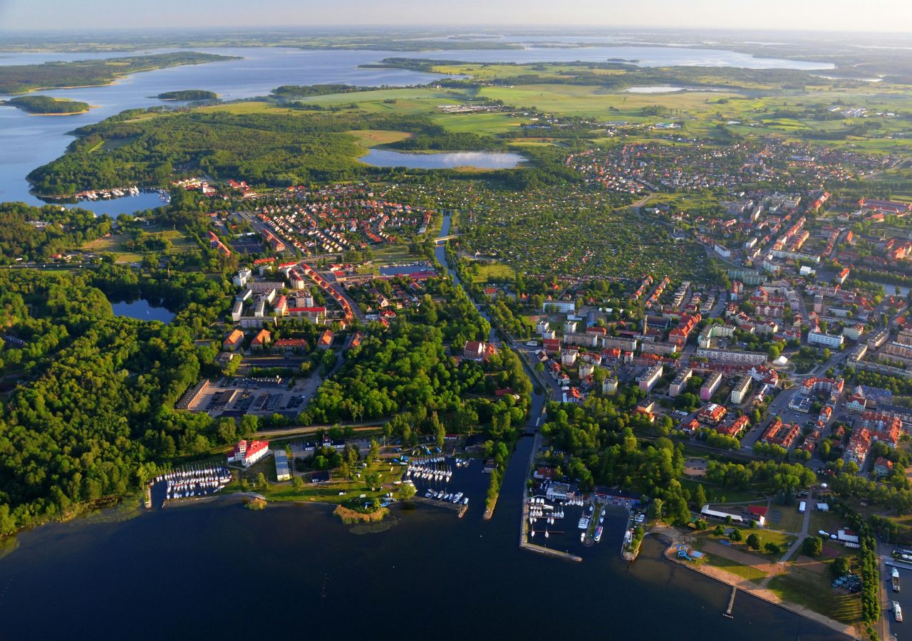 Panorama Giżycka z lotu ptaka