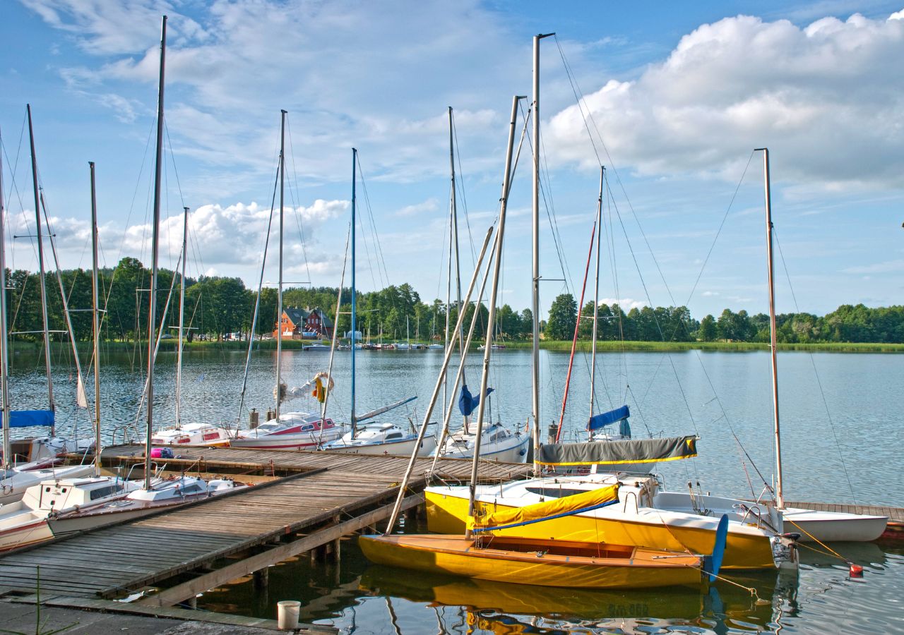 Przystań nad jeziorem Wigry - Mazury Polska