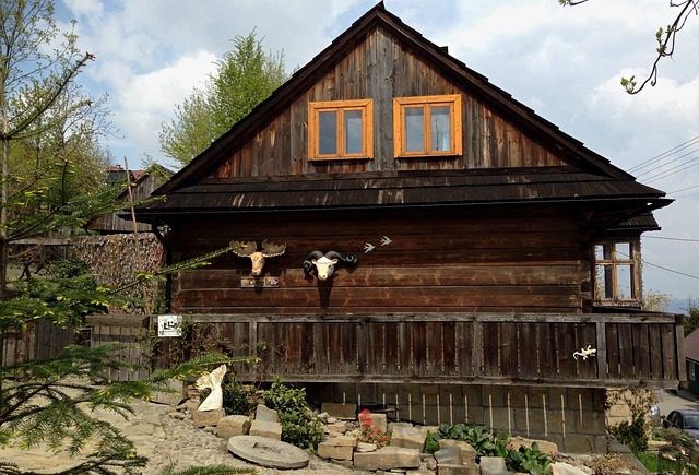 Drewniana zabudowa w Lanckoronie