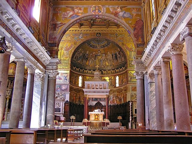 Bazylika santa maria in trastevere- Zatybrze Rzym Włochy