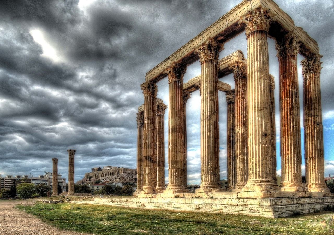 Ruiny świątyni Zeusa w Atenach, Grecja