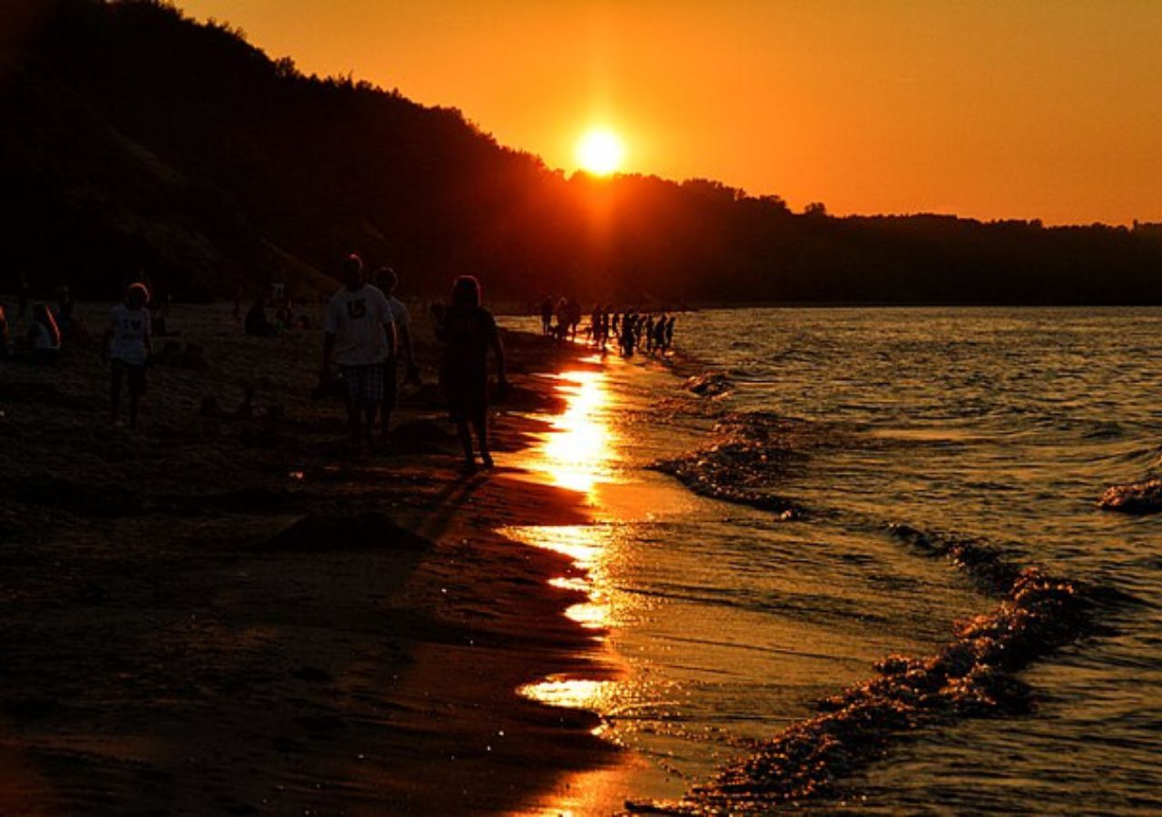 Plaża w Chłapowie nad Bałtykiem, Polska