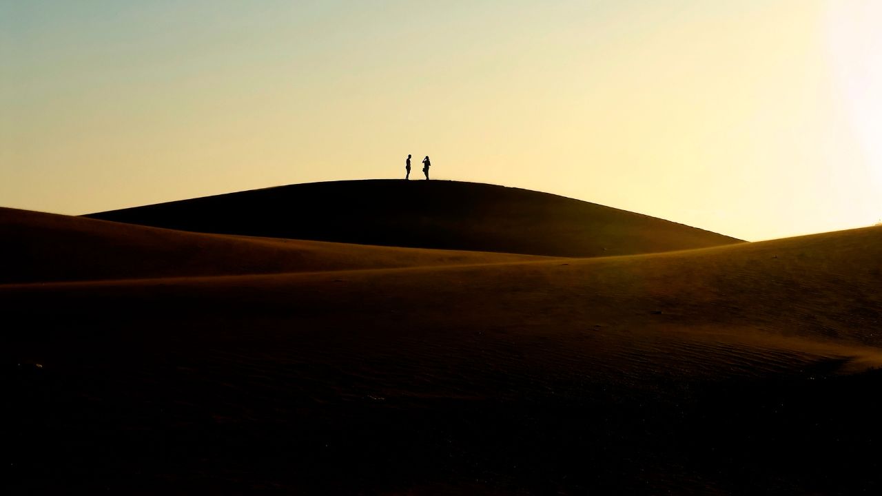 Diuny pustynne na Maspalomas - Gran Canaria, wyspy kanaryjskie