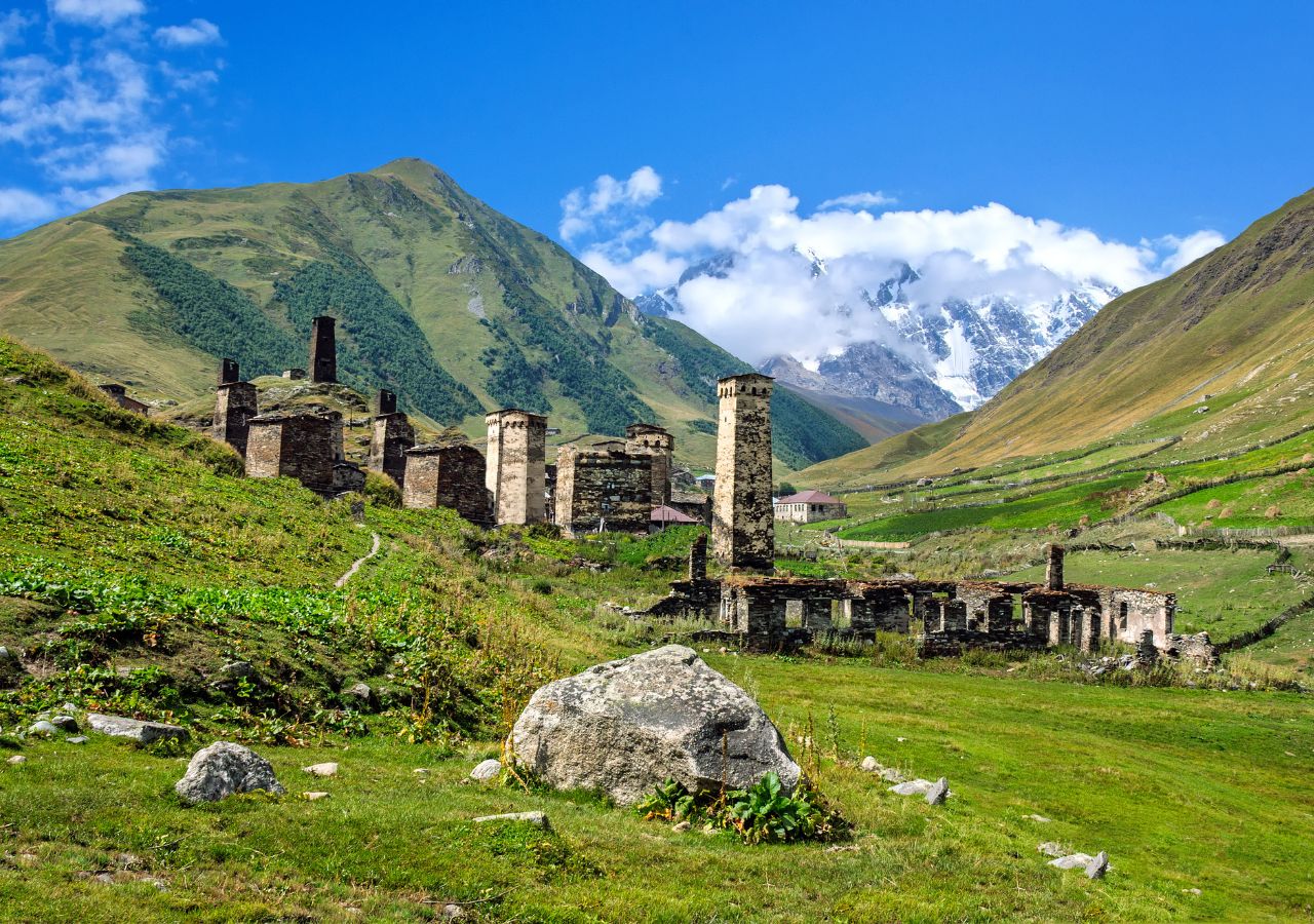 Panorama Ushguli, Gruzja