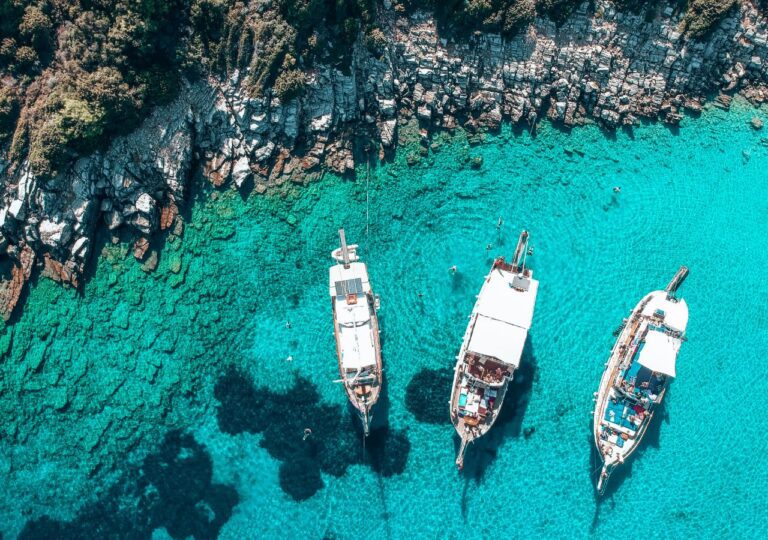 Wybrzeże w Bodrum, Turcja z lotu ptaka