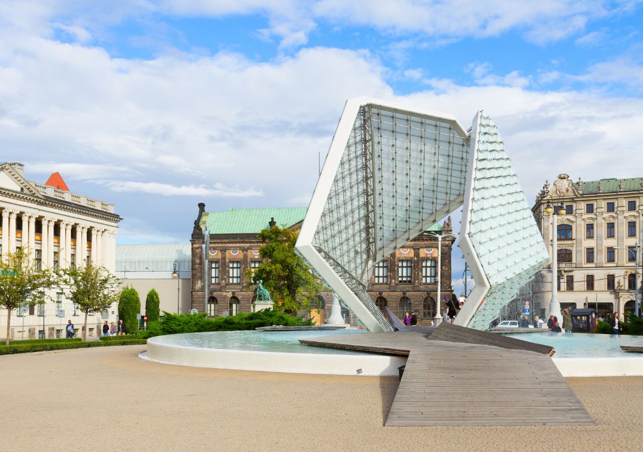 Fontanna wolności na Placy Wolności w Poznaniu