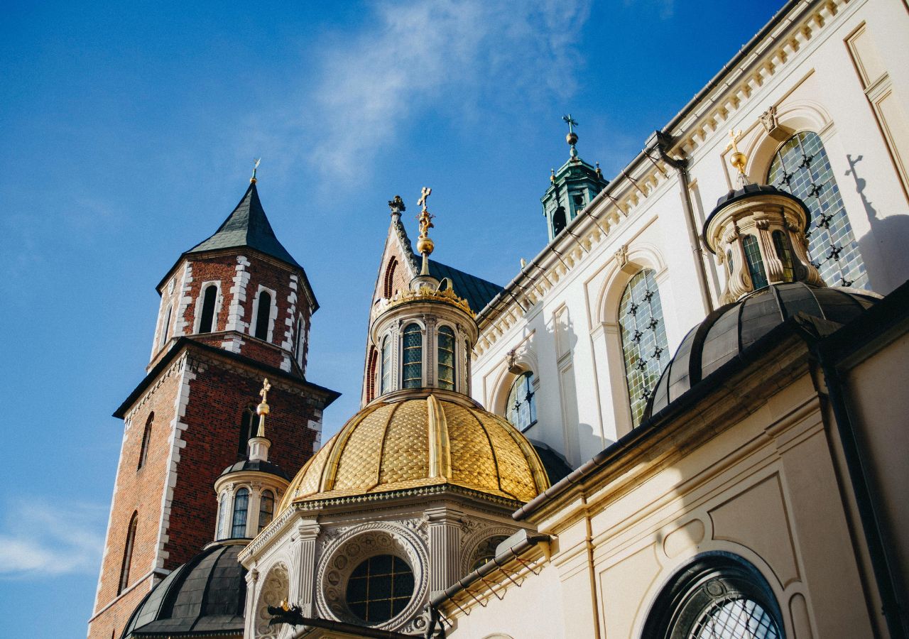 Wieża i kopuły Katedry Wawelskiej - Kraków, Polska