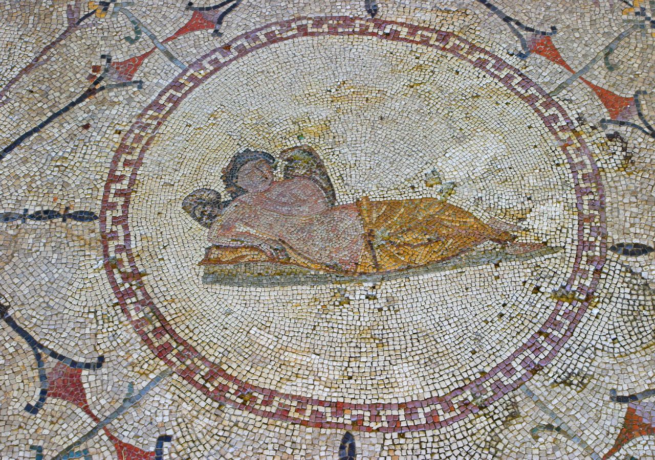 Mozaika starorzymska z przedstawieniem Hypnosa w Risan, Czarnogóra