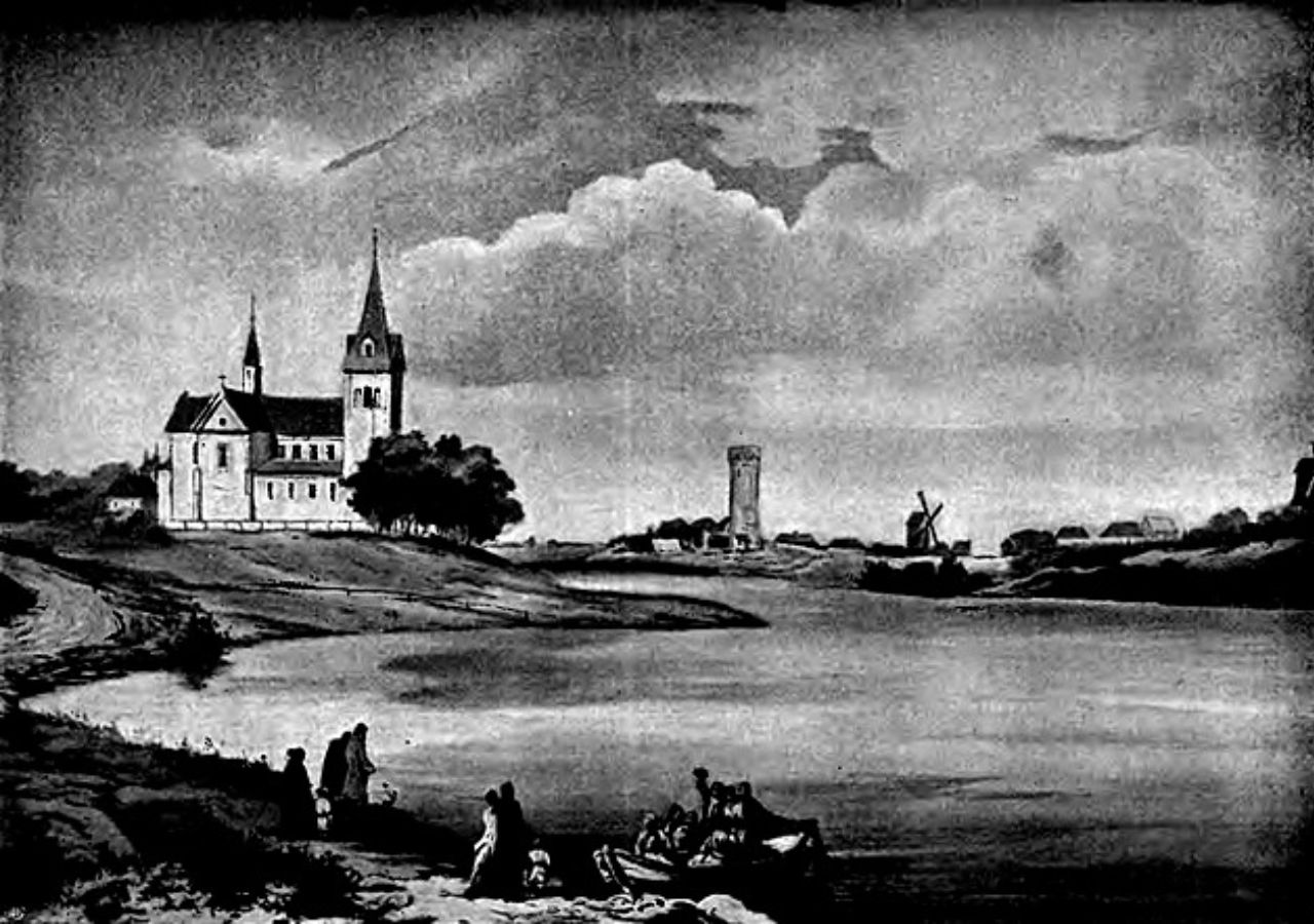 Gopło pod Kruszwicą. Ilustracja z XIX wieku