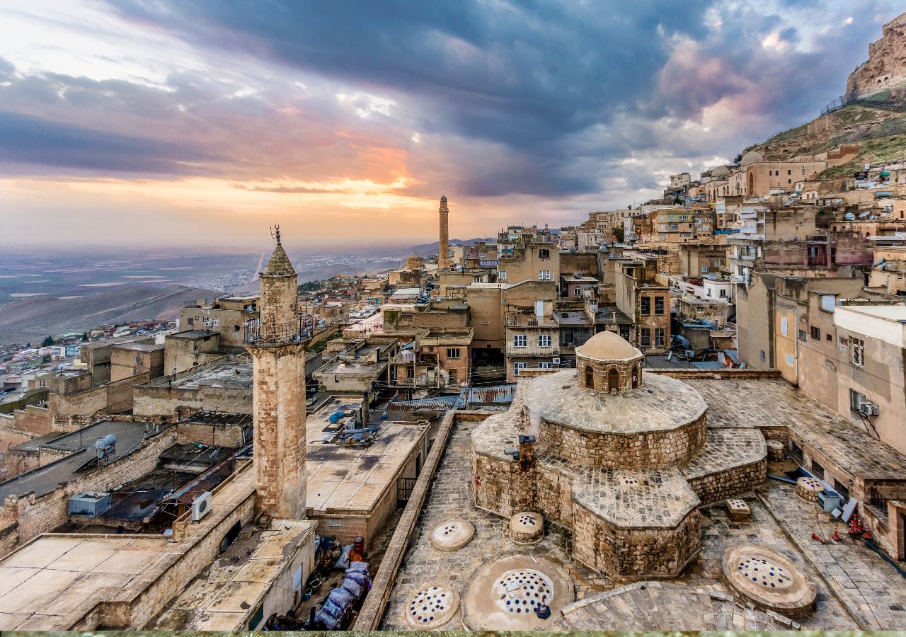 Kamienna zabudowa miasta Mardin, Turcja