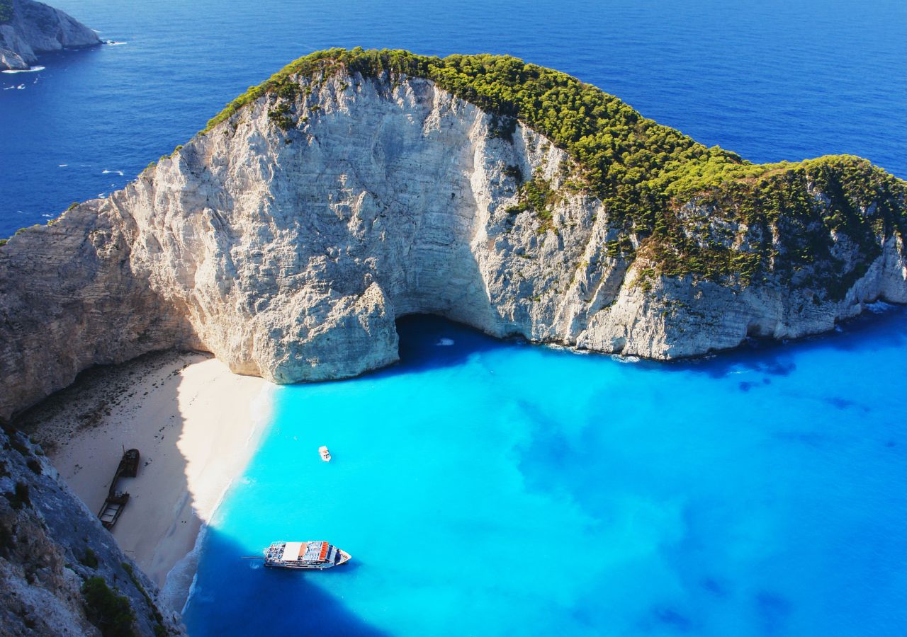 Plaża Navagio (Zatoka Wraku) na Zakynthos - Grecja
