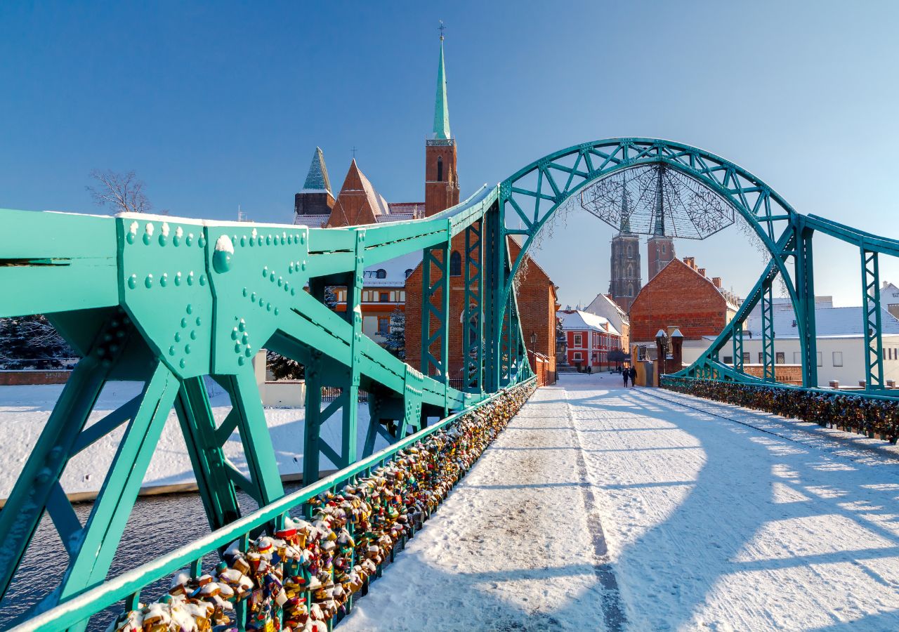 Kłódki na Moście Tumskim - Wrocław