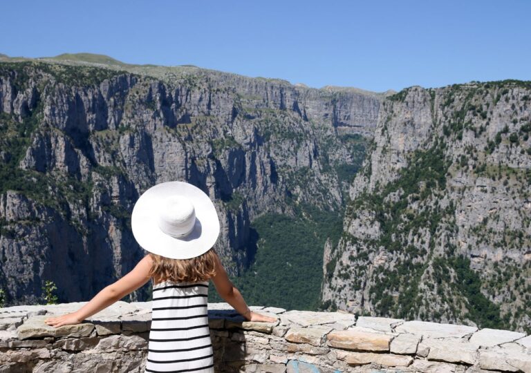 Panorama wąwozu Wikos, Grecja