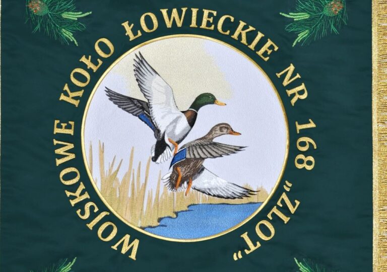 Tradycyjny sztandar koła łowieckiego